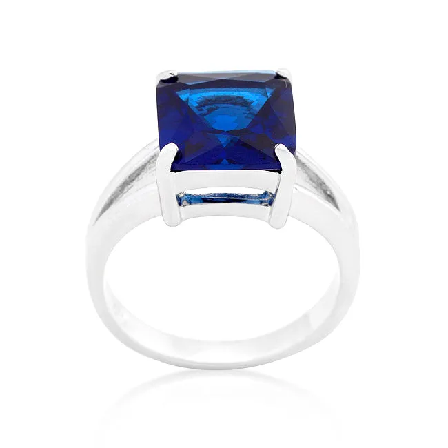 Nadine Sapphire Princess Cut Cocktail Ring | 5.6ct