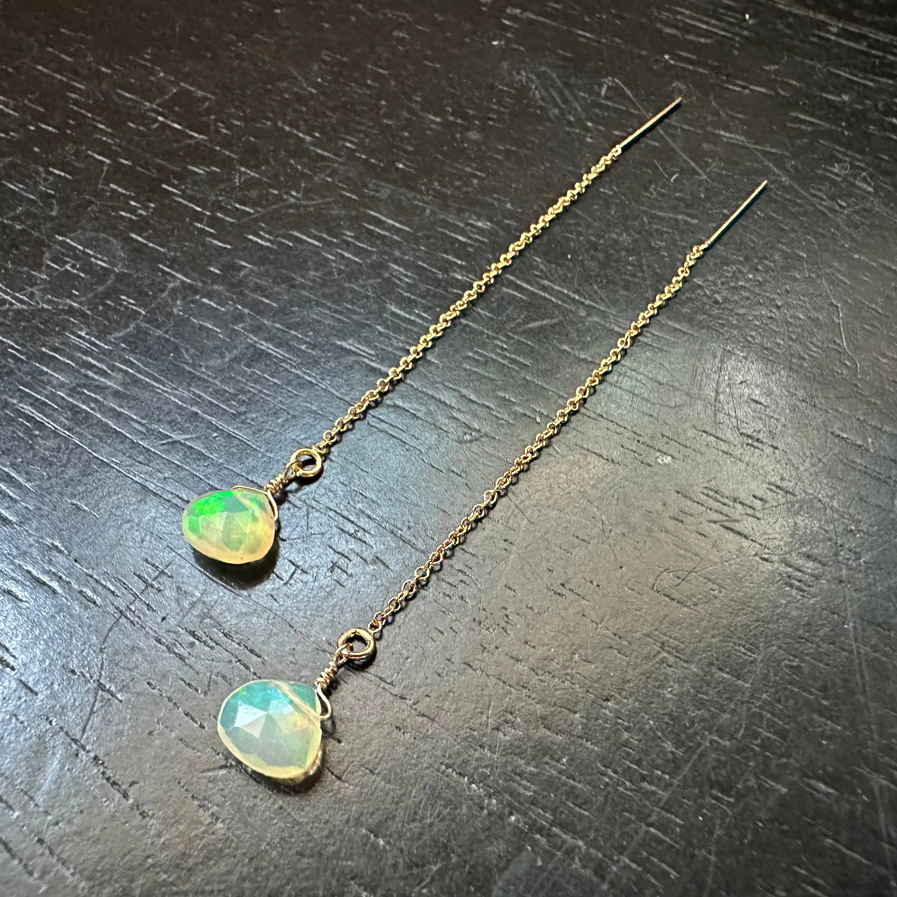 Opal Shadow Threader Earrings