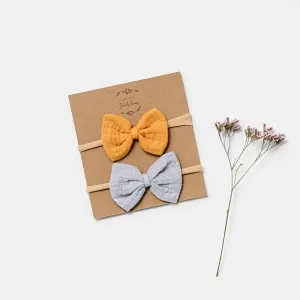 Organic Muslin Bows - Saffron & Frost