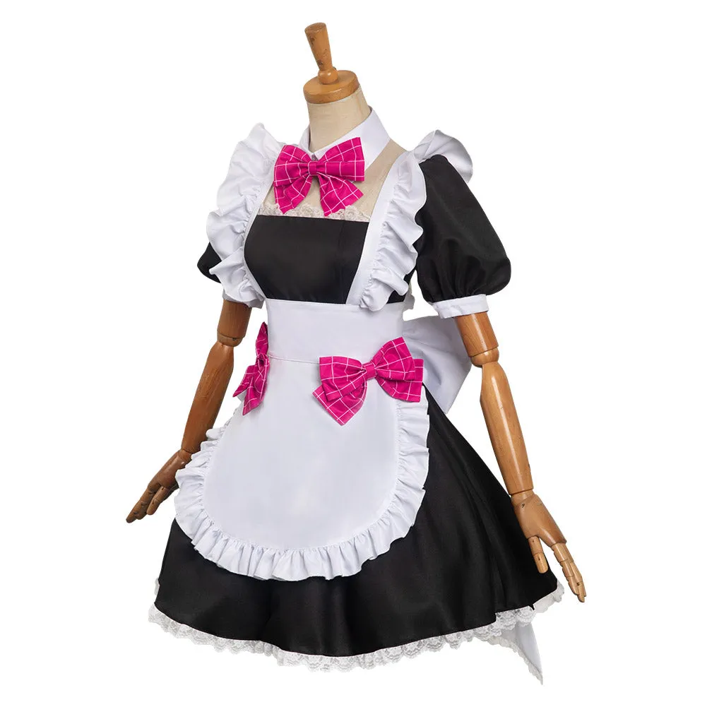 OSHI NO KO Hoshino Ai Women Maid Dress Outfits Halloween Carnival Cosplay Costume