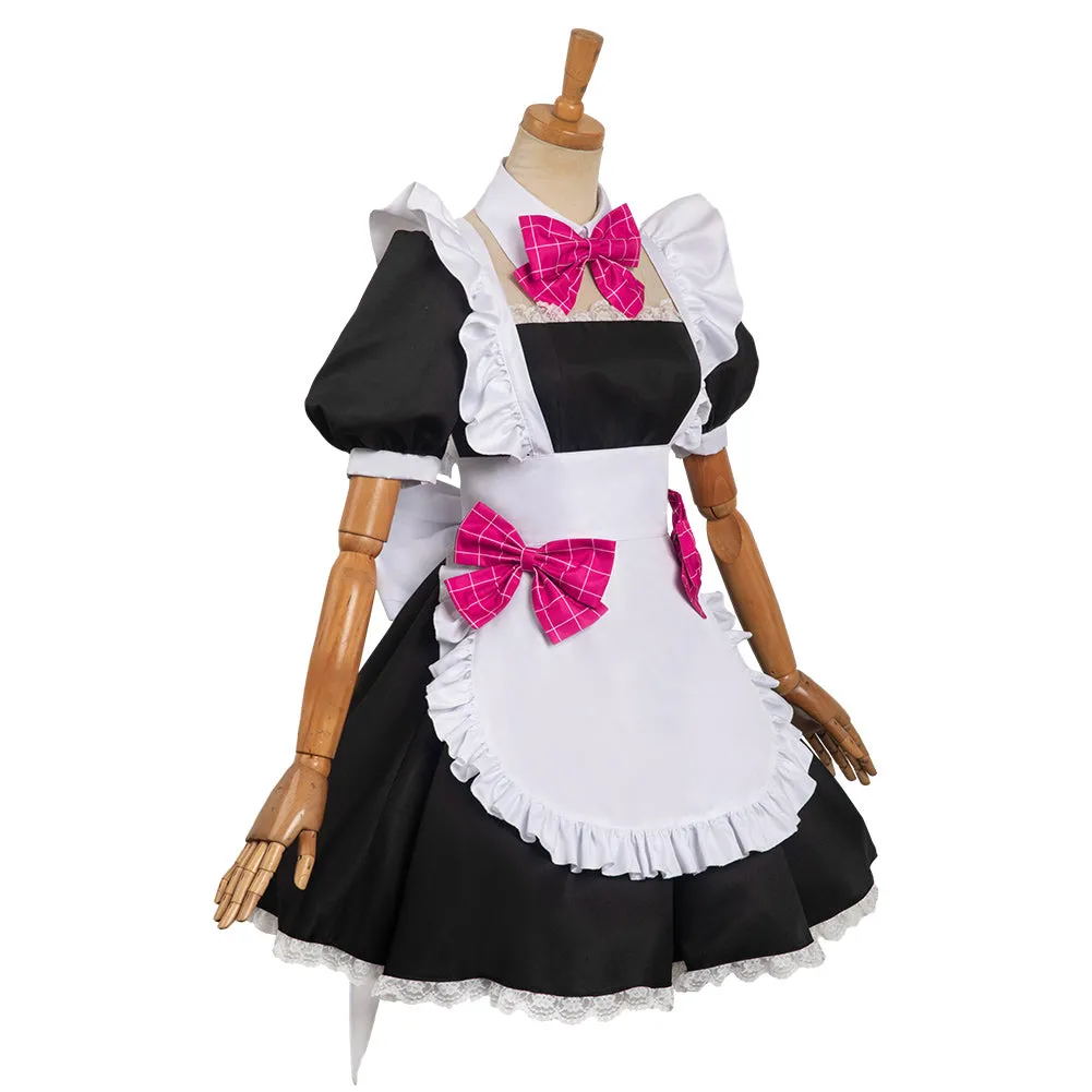 OSHI NO KO Hoshino Ai Women Maid Dress Outfits Halloween Carnival Cosplay Costume