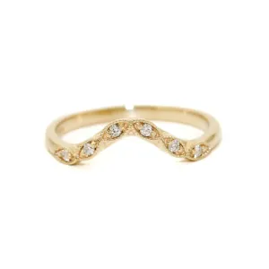 Oval 14K Gold x Diamond Tiara Band -