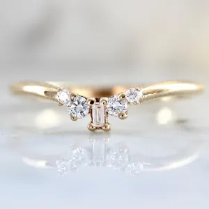 Petite Diamond Stacking Curved Band