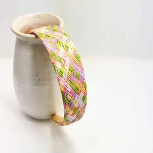 Pink Green & Lavender Woven Headband