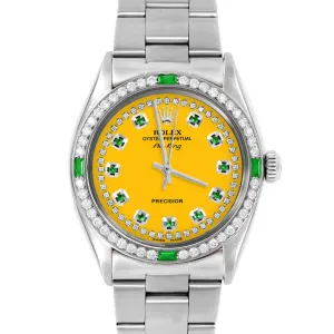 Rolex Air King 34mm | 5500-SS-YLW-STRE-4EMD-OYS