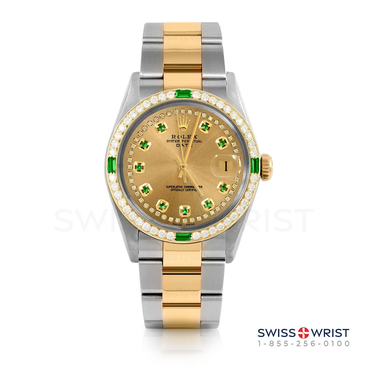 Rolex Date 34mm | 1500-TT-CHM-STRE-4EMD-OYS