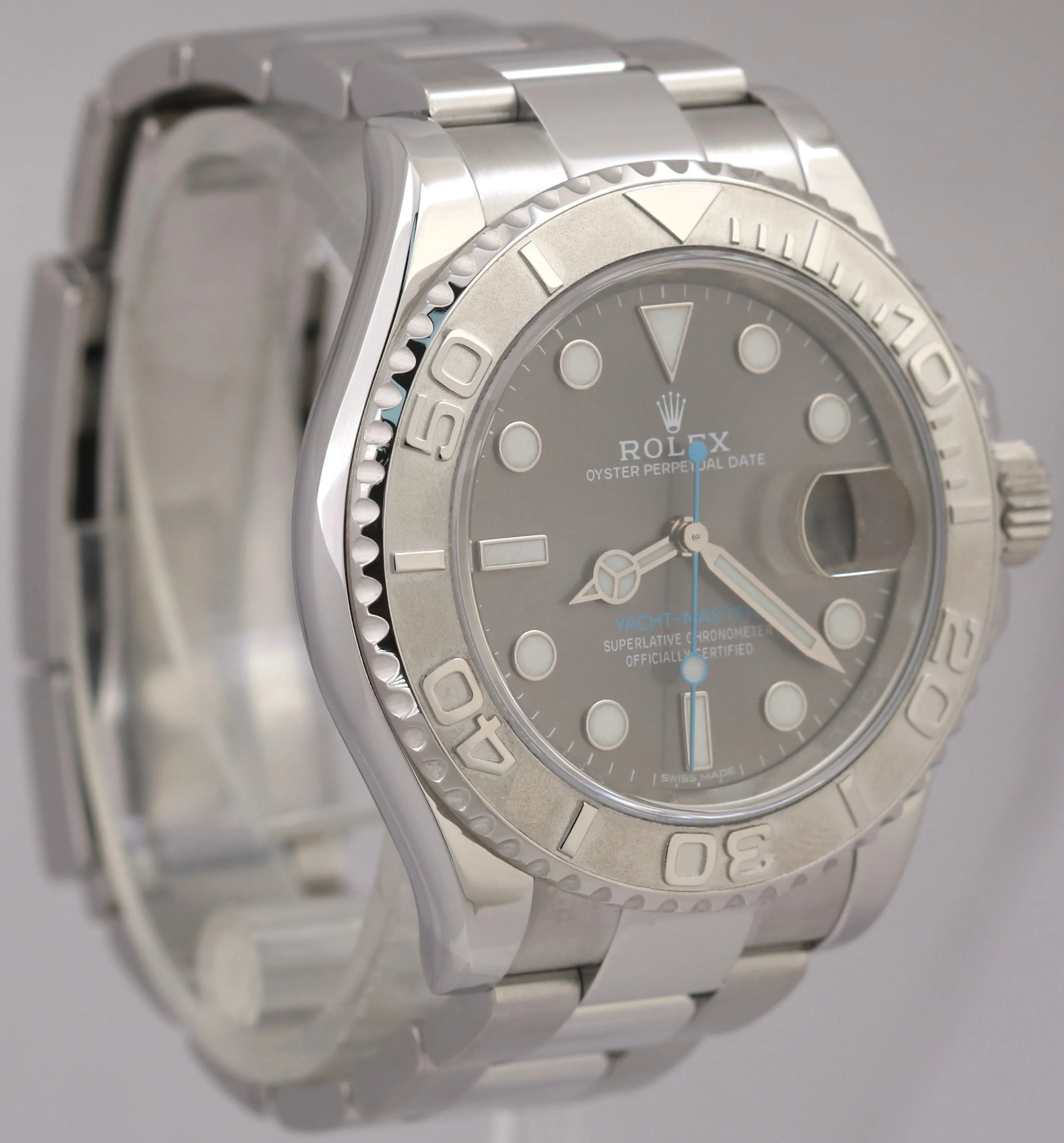 Rolex Yacht-Master Platinum RHODIUM 40mm Stainless Steel Oyster Watch 116622