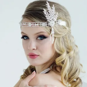 SassB Liza Crystal & Pearl Headdress Tiara