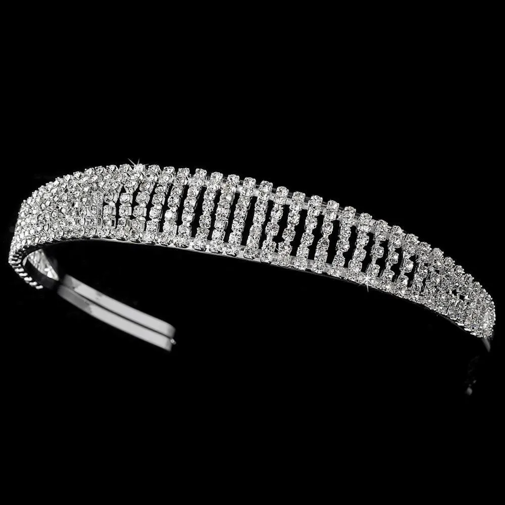 Simple Elegance Crystal Bridal Headband Tiara