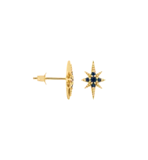 Single Midnight Mimosa Stud Earring 14K