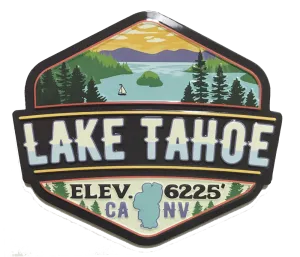 Souvenir Magnet Tahoe Emerald Bay Diamond Merit Badge, Lake Tahoe