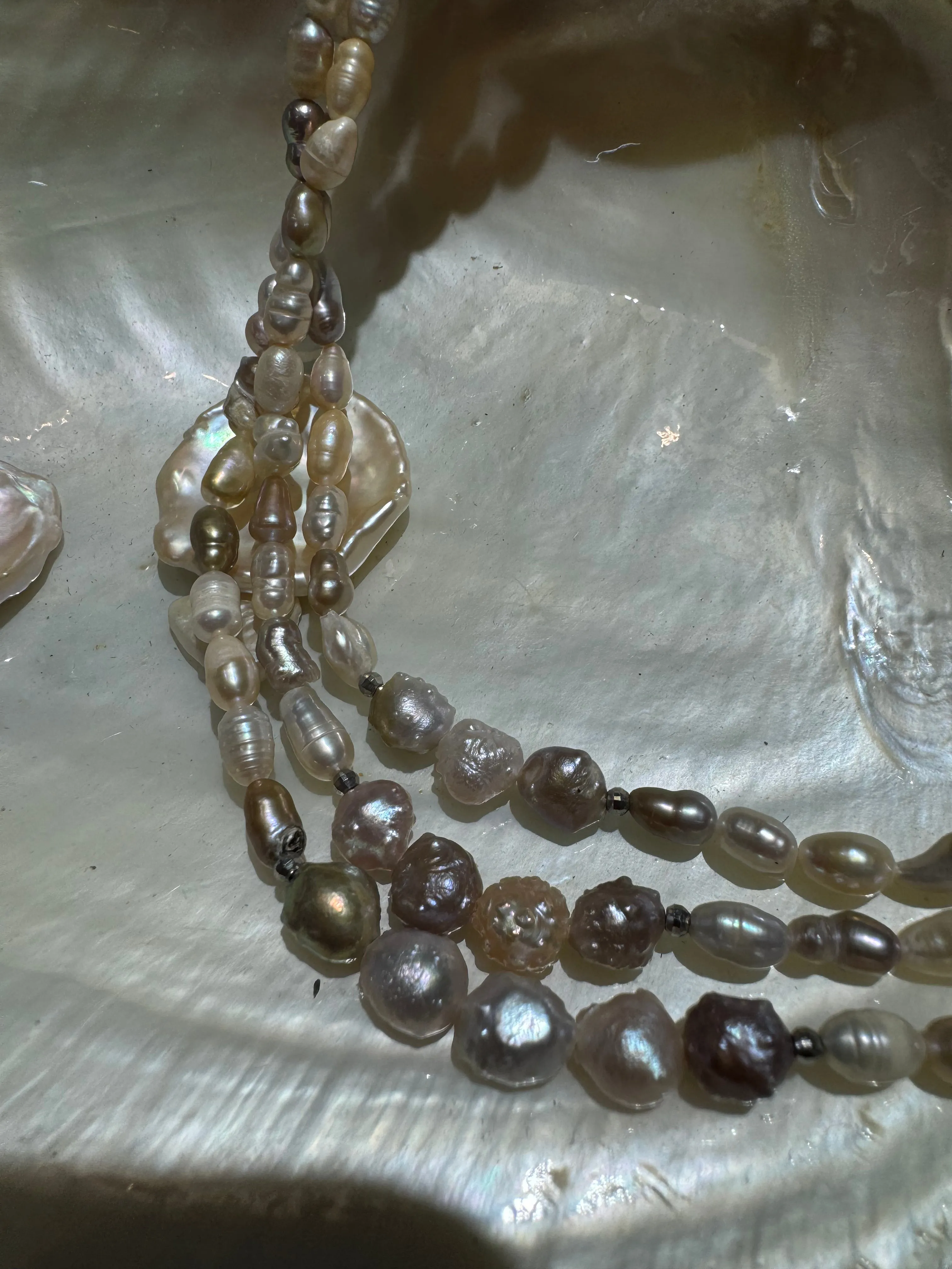 Stunning Triple Strand Freshwater Pearls