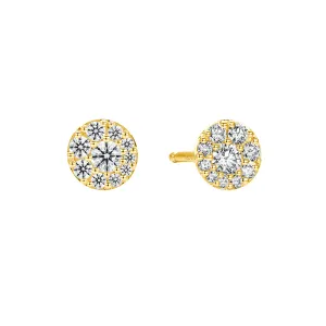 Tessa Diamond Circle Stud Earrings