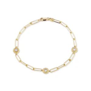 Three Station Diamond Bracelet