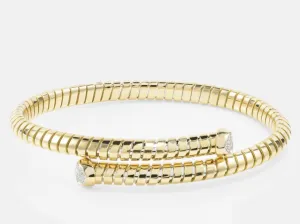 Trisolina Diamond Bypass Bracelet in 18K Yellow Gold