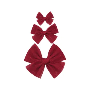 Tulle Bow - Red Dot Clip