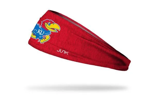 University of Kansas: Jayhawk Heathered Red Headband