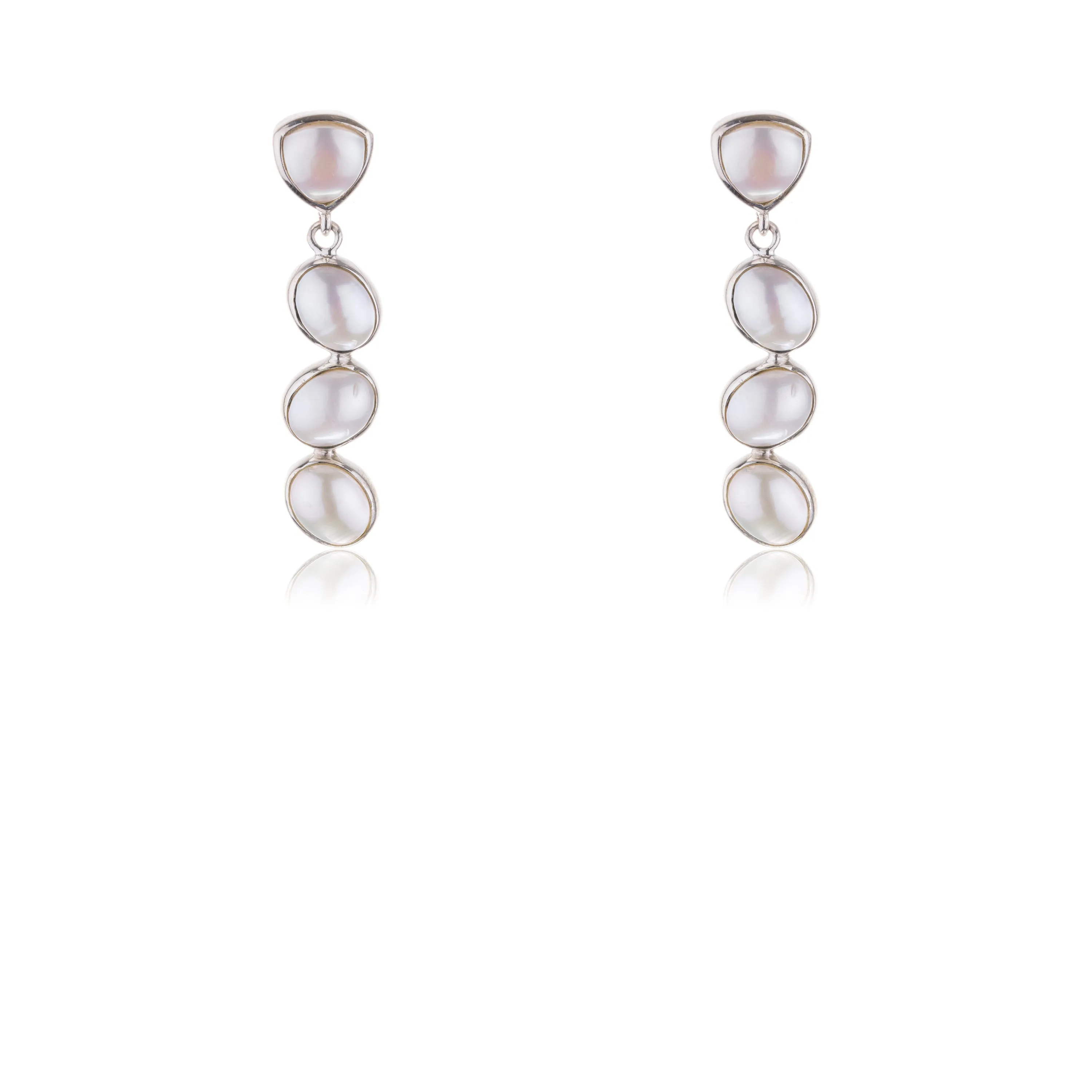 Viviana Cultured Pearl Earrings in Sterling Silver