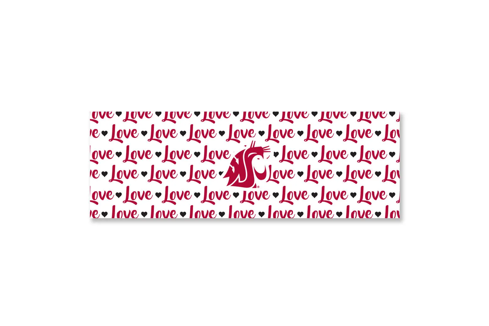 WSU Love Print Wrap Headband