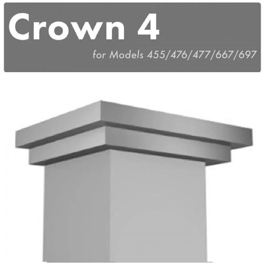 ZLINE Crown Molding #4 for Wall Range Hood (CM4-455/476/477/667/697)